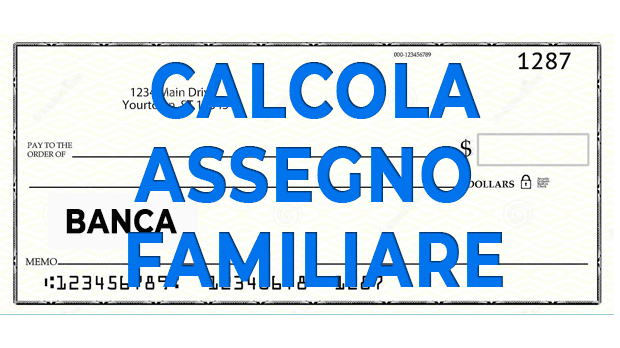 esempio assegno familiare